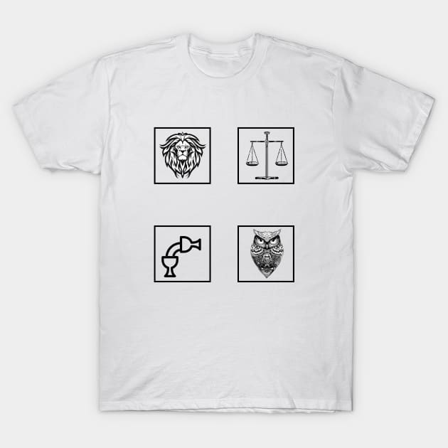 4 Virtues of Stoicism T-Shirt by ReflectionEternal